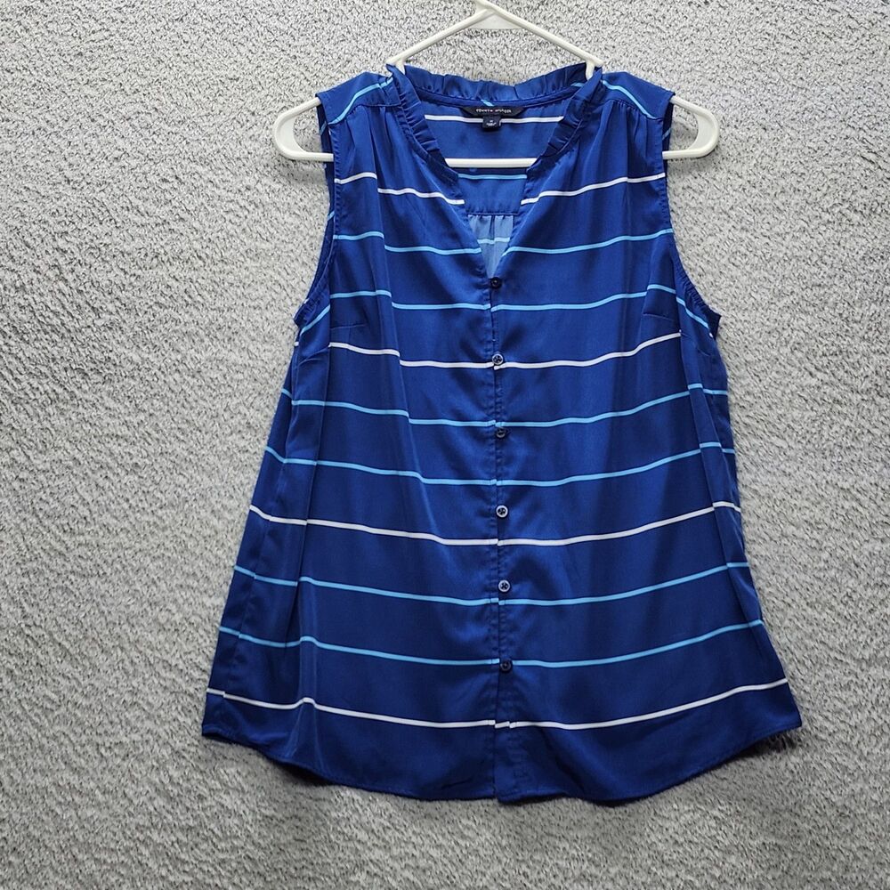 Tommy Hilfiger womens blue sleeveless blouse top size medium